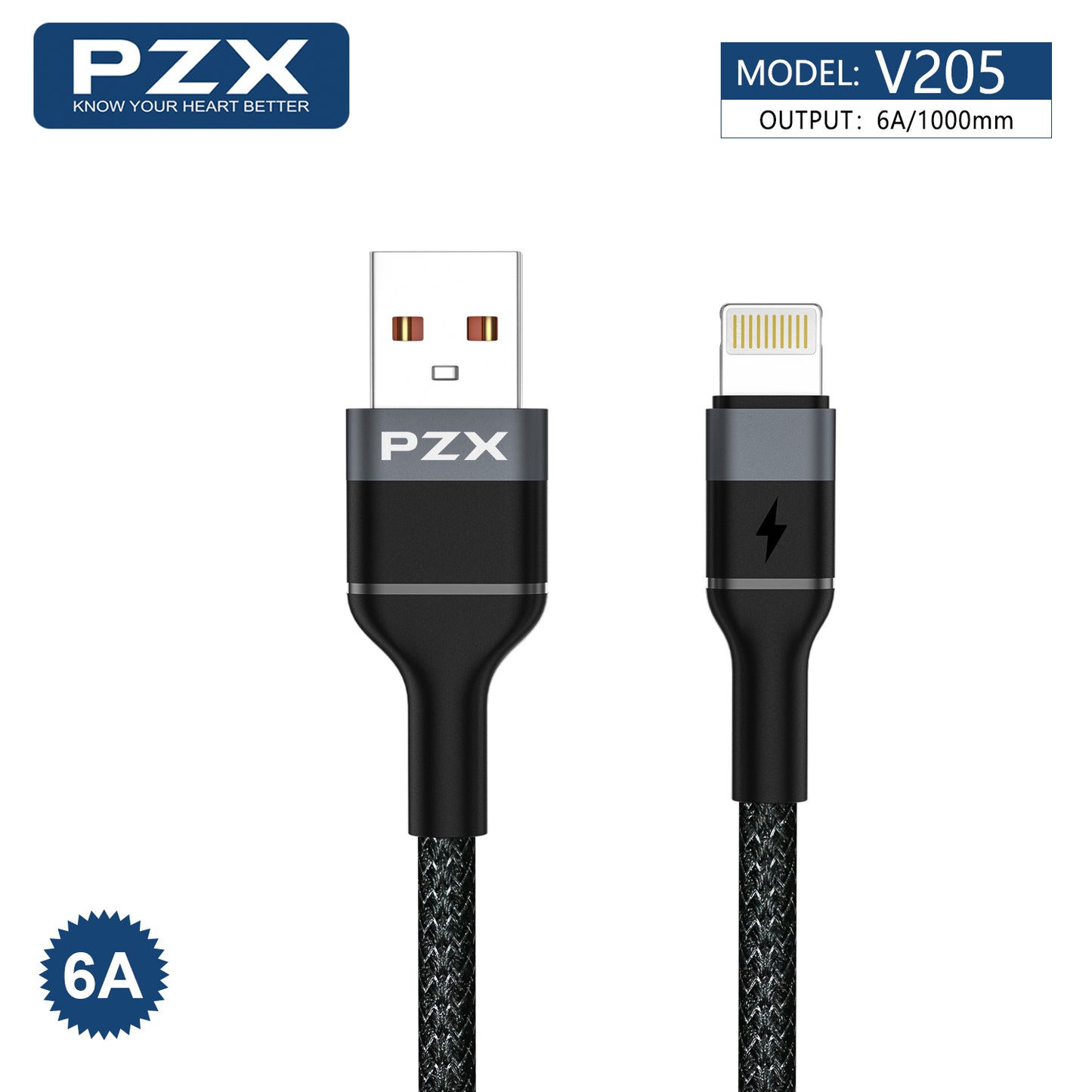 Cable iPhone USB PZX V205 6A