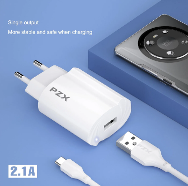 Pzx P21 Chargeur 5V 2.1A Quick Charger Cable type C