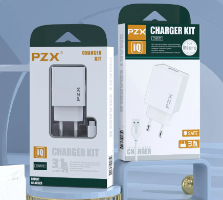 Chargeur fast Charge USB Micro 3.1A 1m | PZX C882E | Blanc