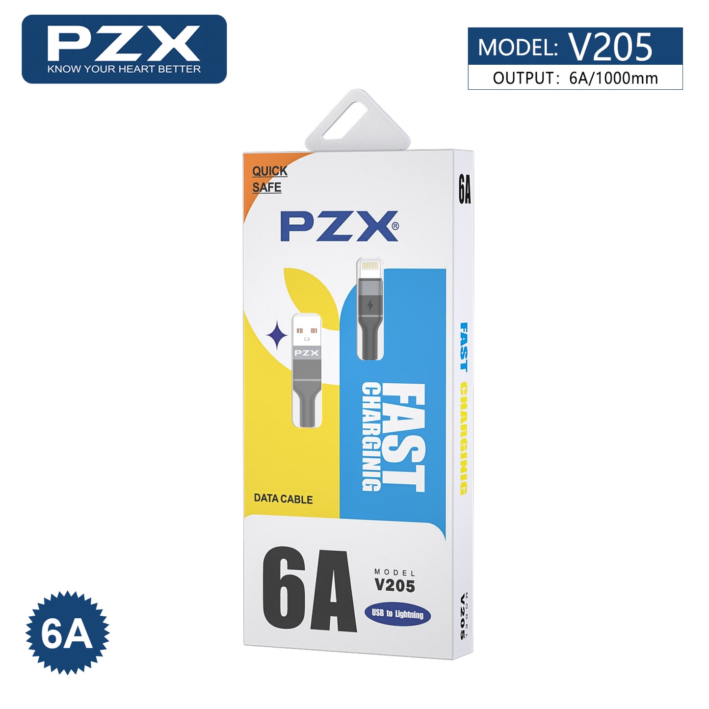 Cable iPhone USB PZX V205 6A