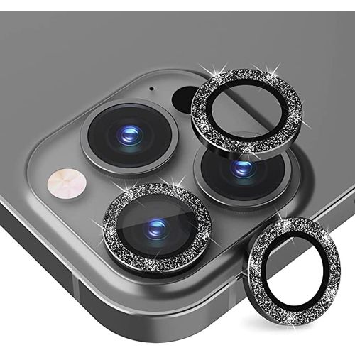 3 Protecteurs Diamond d'objectifs camera - Pour iPhone 11 Pro & 11 Pro Max - Noir