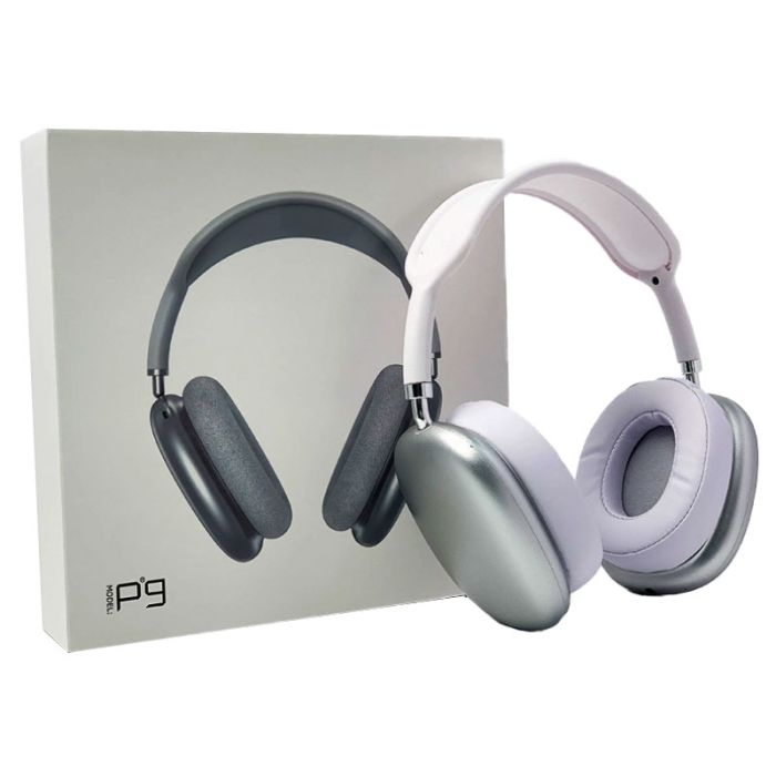 CASQUE SANS FIL P9 BLUETOOTH AVEC EMPLACEMENT CARTE MEMOIRE - SILVER