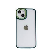 Coque transparente antichoc en Silicone pour iPhone 14/13 vert