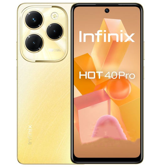 SMARTPHONE INFINIX HOT 40 PRO  12 GO 256GO Gold  + 2 Cadeaux